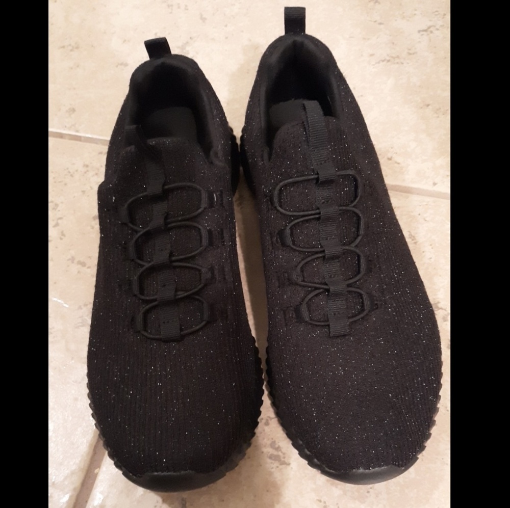 Skechers sport memory foam shoes black glitter